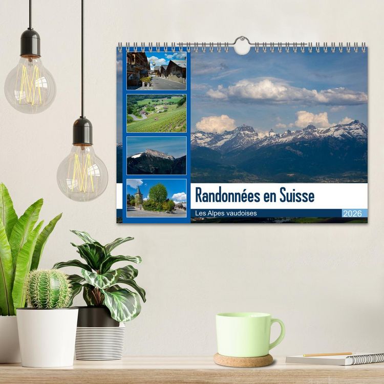 Produktbild: Randonn&eacute;es en Suisse Les Alpes vaudoises (Calendrier mural 2026 DIN A4 vertical), CALVENDO calendrier mensuel