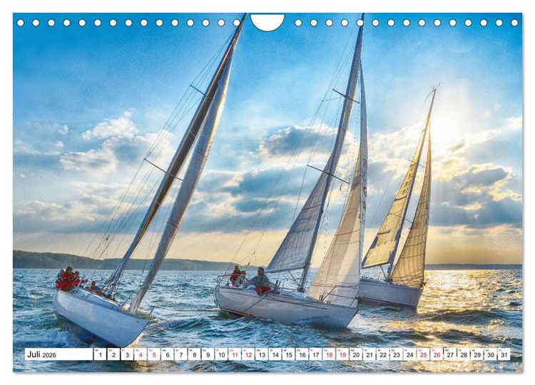 Produktbild: Leidenschaft Segeln (Wandkalender 2026 DIN A4 quer), CALVENDO Monatskalender