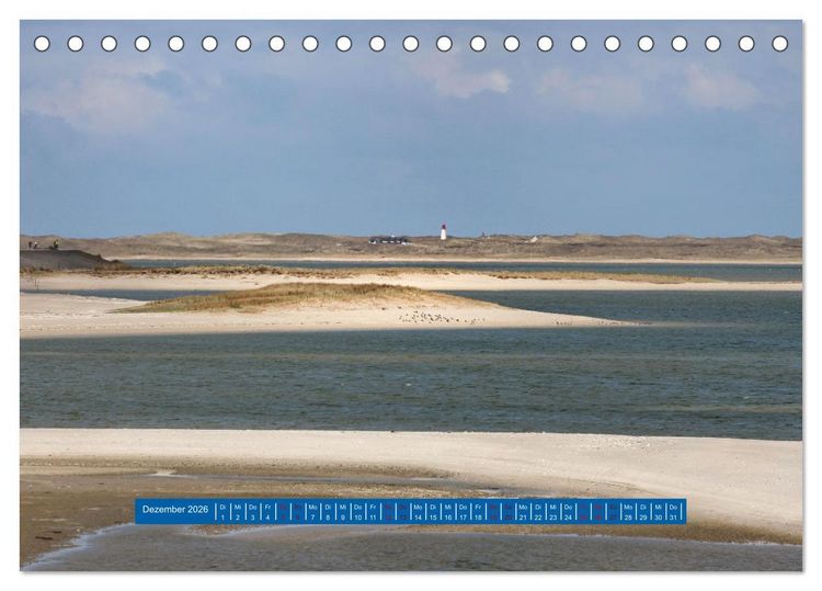 Produktbild: Ein Tag am Meer - Impressionen von der Insel Sylt (Tischkalender 2026 DIN A5 quer), CALVENDO Monatskalender