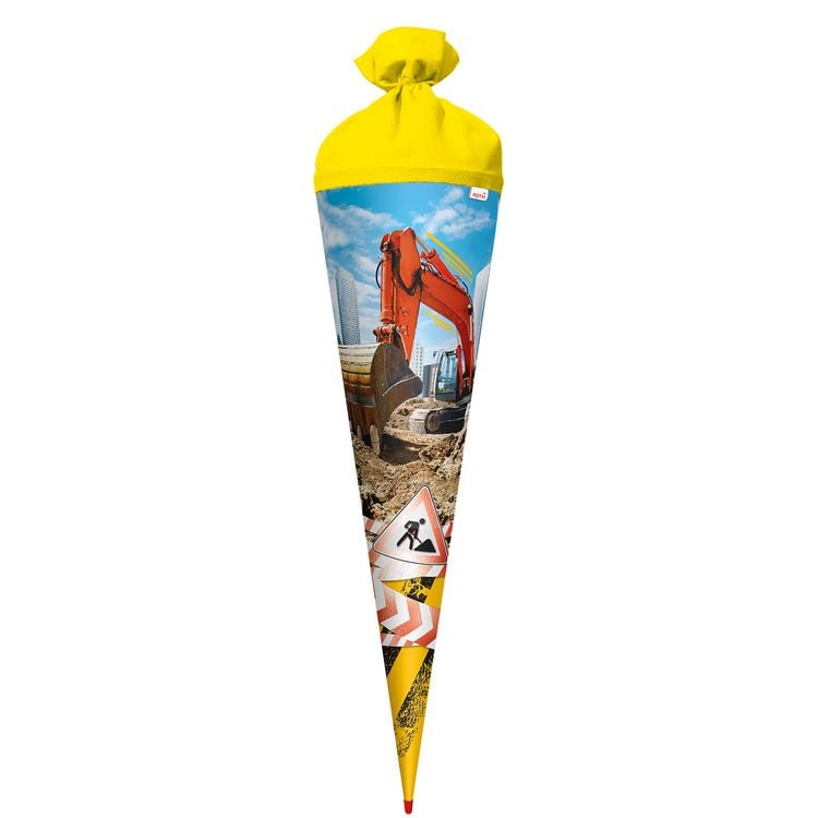 Produktbild: Motivschult&uuml;te, Achtung Bagger, 70cm, Folie