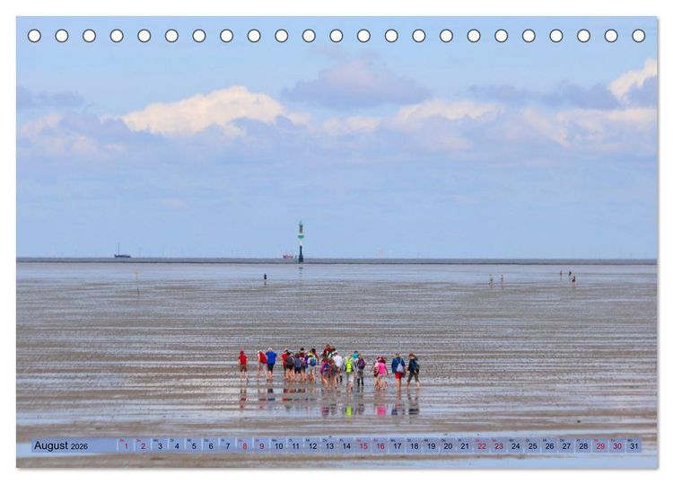 Produktbild: Cuxland, Urlaubsgl&uuml;ck zwischen Nordsee und Elbe (Tischkalender 2026 DIN A5 quer), CALVENDO Monatskalender
