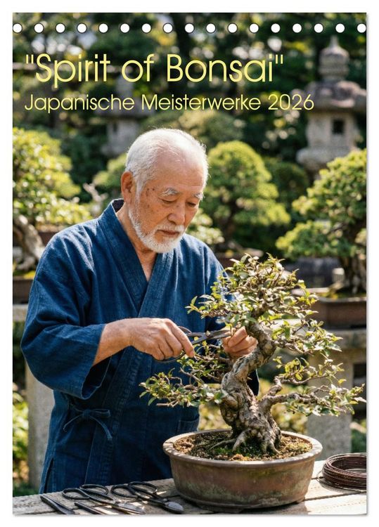 Produktbild: Spirit of Bonsai &ndash; Japanische Meisterwerke 2026 (Tischkalender 2026 DIN A5 hoch), CALVENDO Monatskalender