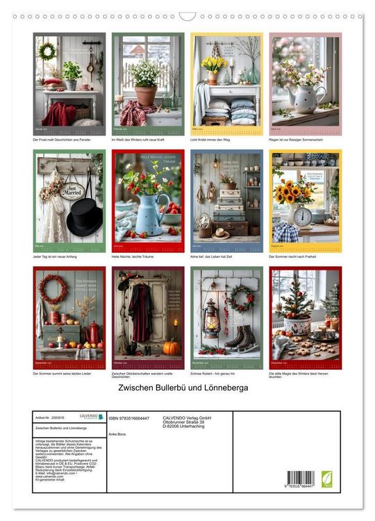 Produktbild: Zwischen Bullerb&uuml; und L&ouml;nneberga (Wandkalender 2026 DIN A2 hoch), CALVENDO Monatskalender