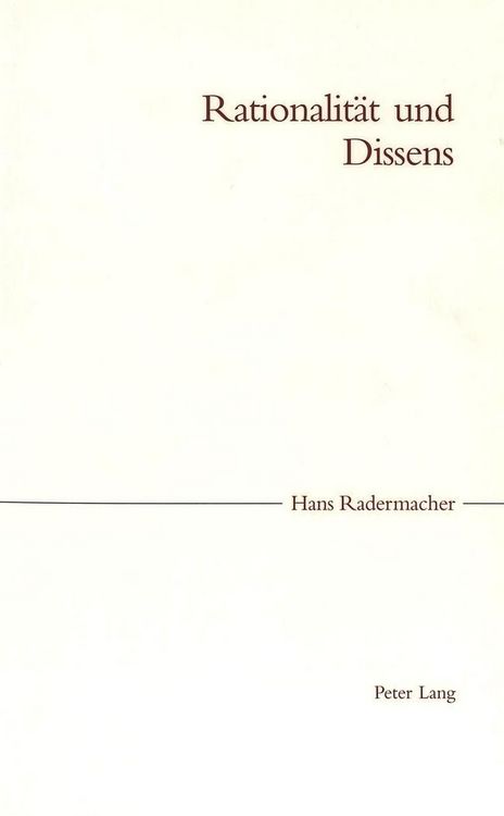 Produktbild: Rationalit&auml;t und Dissens