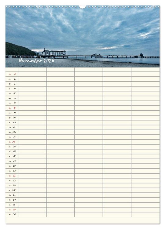 Produktbild: R&uuml;gen - Urlaubsparadies an der Ostsee - Familienplaner (Wandkalender 2026 DIN A2 hoch), CALVENDO Monatskalender