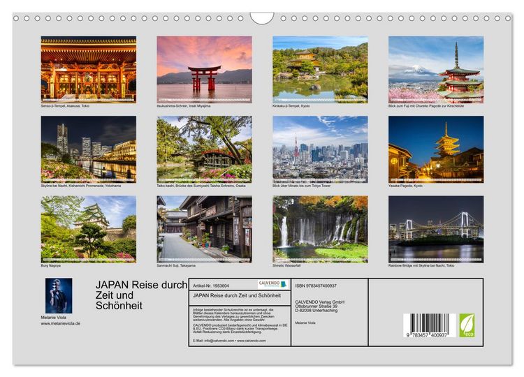 Produktbild: JAPAN Reise durch Zeit und Sch&ouml;nheit (Wandkalender 2026 DIN A3 quer), CALVENDO Monatskalender