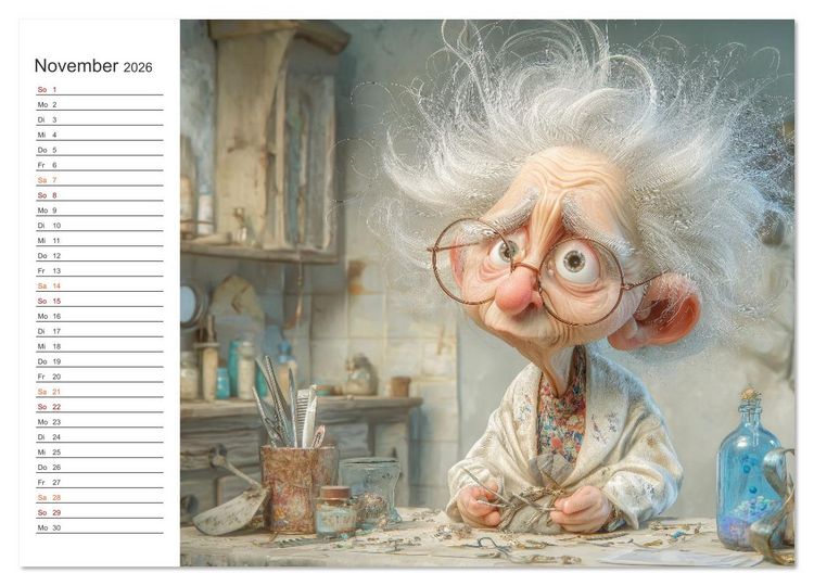 Produktbild: Oma macht jetzt Sonderschicht (Wandkalender 2026 DIN A2 quer), CALVENDO Monatskalender
