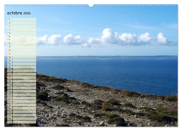 Produktbild: FINISTERE La pointe du bout du monde (Calendrier mural 2026 DIN A2 vertical), CALVENDO calendrier mensuel