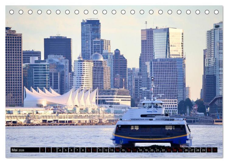 Produktbild: Wunderbares Vancouver - 2026 (Tischkalender 2026 DIN A5 quer), CALVENDO Monatskalender