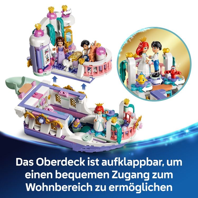 Produktbild: LEGO ǀ Disney Princess 43299 Arielles K&ouml;nigliches Hochzeitsboot, 7 Figuren f&uuml;r Kinder ab 6 Jahren