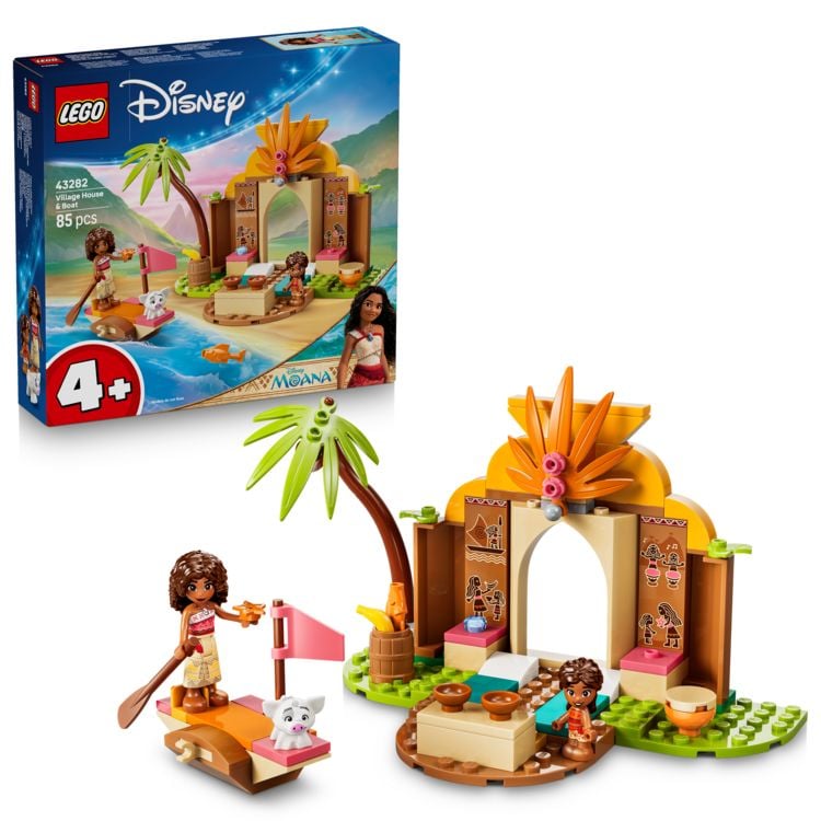 Produktbild: LEGO ǀ Disney 43282 Vaiana Vaianas H&uuml;tte und Boot, Vaiana Fantasy-Bauset f&uuml;r Kinder ab 4 Jahren