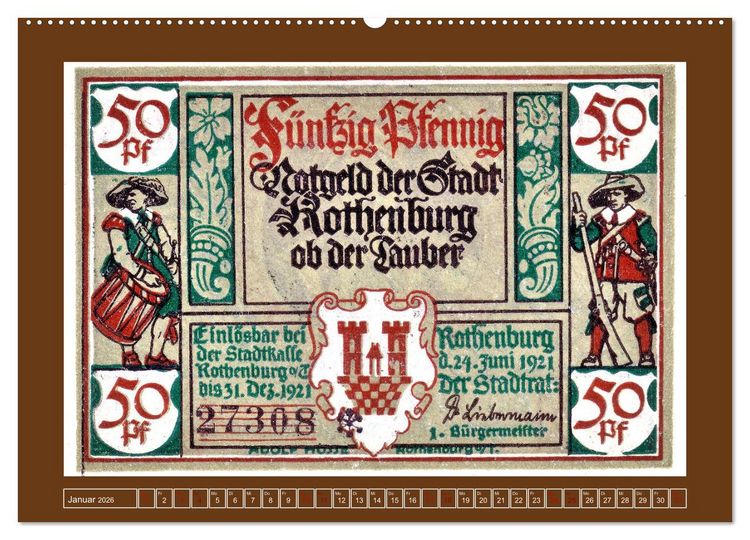 Produktbild: Gru&szlig; aus Rothenburg ob der Tauber (Wandkalender 2026 DIN A2 quer), CALVENDO Monatskalender