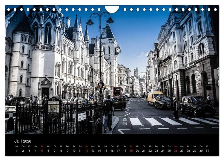 Produktbild: London - street view (CH-Version) (Wandkalender 2026 DIN A4 quer), CALVENDO Monatskalender