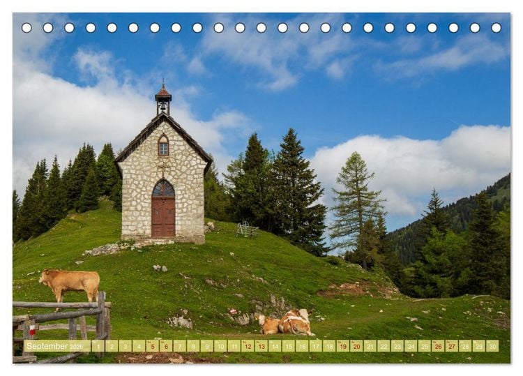 Produktbild: Die Feistritzer Alm - Wandern in den K&auml;rntner Bergen (Tischkalender 2026 DIN A5 quer), CALVENDO Monatskalender