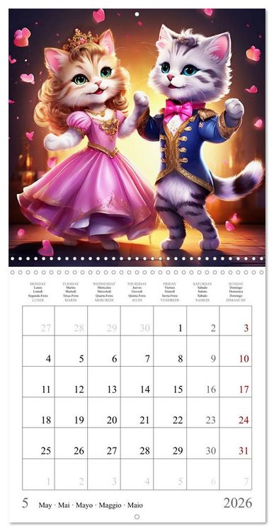 Produktbild: Cute Cats Dancing (Wall Calendar 2026 12 &times; 12 Inch) CALVENDO 12 Month Wall Calendar