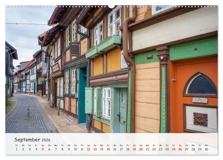 Produktbild: Wernigerode - Historische Fachwerkstadt am Harz (hochwertiger Premium Wandkalender 2026 DIN A2 quer), Kunstdruck in Hochglanz