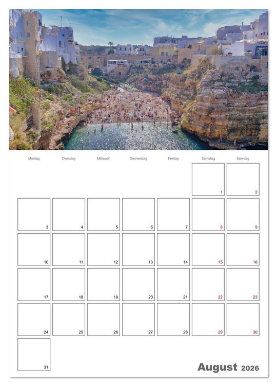 Produktbild: Faszinierendes Apulien (Wandkalender 2026 DIN A4 hoch), CALVENDO Monatskalender