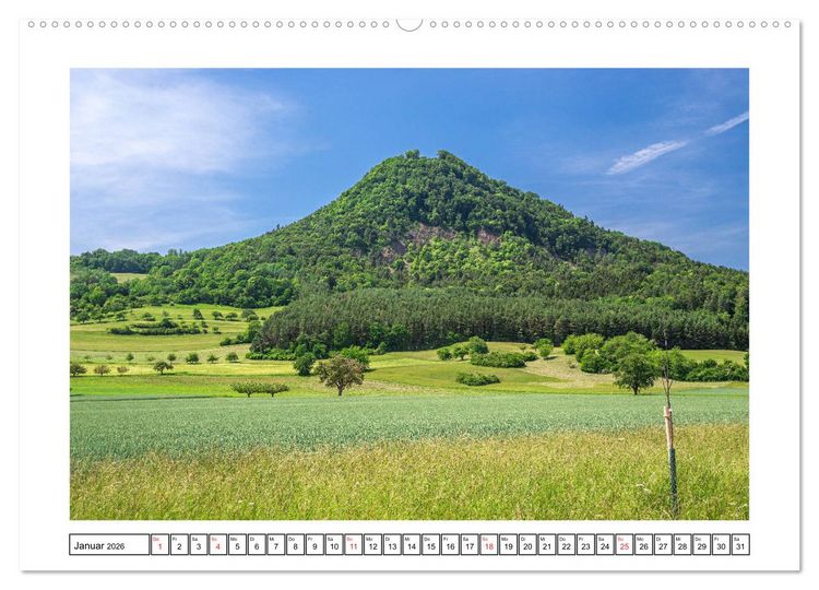 Produktbild: Hegau&acute;s Vulkanlandschaft (hochwertiger Premium Wandkalender 2026 DIN A2 quer), Kunstdruck in Hochglanz