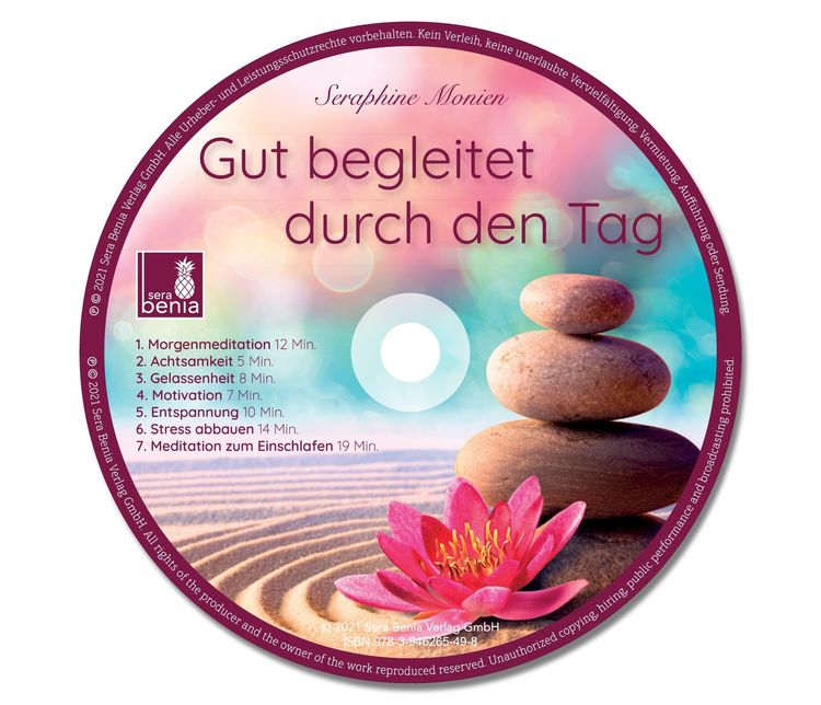 Produktbild: Gut begleitet durch den Tag | 7 kurze Meditationen (Morgen Meditation, Meditation Einschlafen, Gelassenheit lernen, Stress abbauen, Achtsamkeits&uuml;bung und mehr)