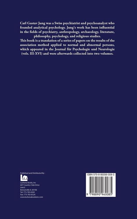 Produktbild: Studies in Word-Association Experiments in the Diagnosis of Psychopathological Conditions
