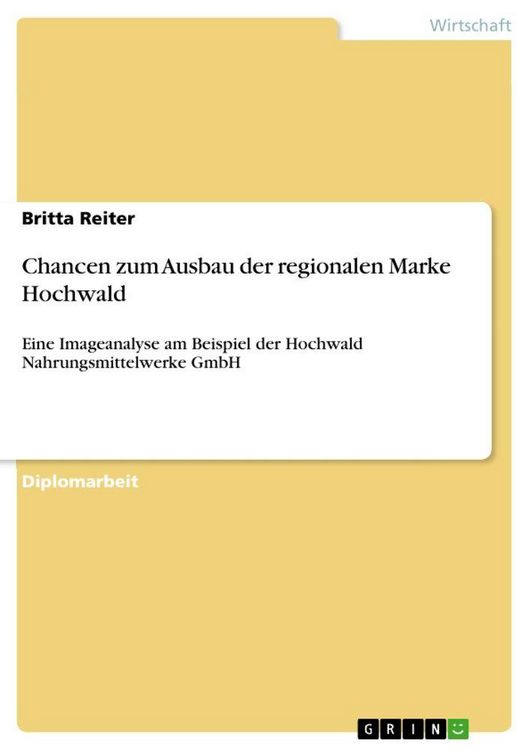 Produktbild: Chancen zum Ausbau der regionalen Marke Hochwald