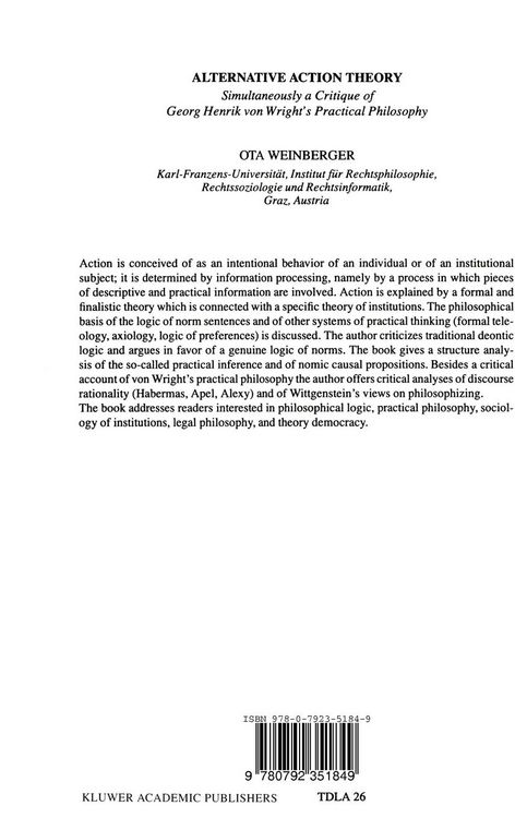 Produktbild: Alternative Action Theory