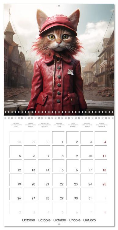 Produktbild: Les chats branch&eacute;s (Calendrier mural carr&eacute; 2026 30x30 cm) Calendrier double avec une page pour vos prises de notes