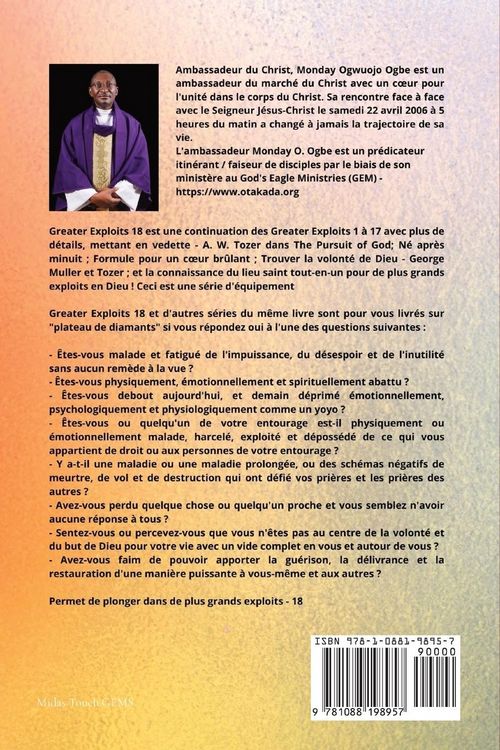 Produktbild: Grands Exploits - 18 Mettant en vedette - AW Tozer dans La poursuite de Dieu;..
