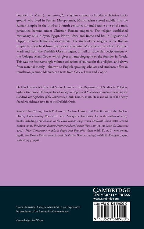 Produktbild: Manichaean Texts from the Roman Empire