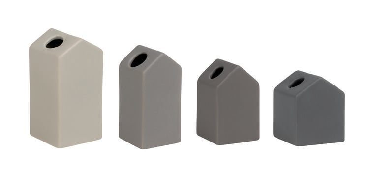 Produktbild: R&auml;der Gartenh&auml;uschen 4er Set, H&ouml;he: 5,5&ndash;8,5cm