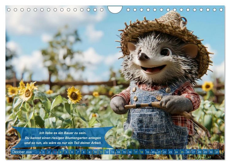 Produktbild: Der tierisch lustige Bauern-Kalender (Wandkalender 2026 DIN A4 quer), CALVENDO Monatskalender