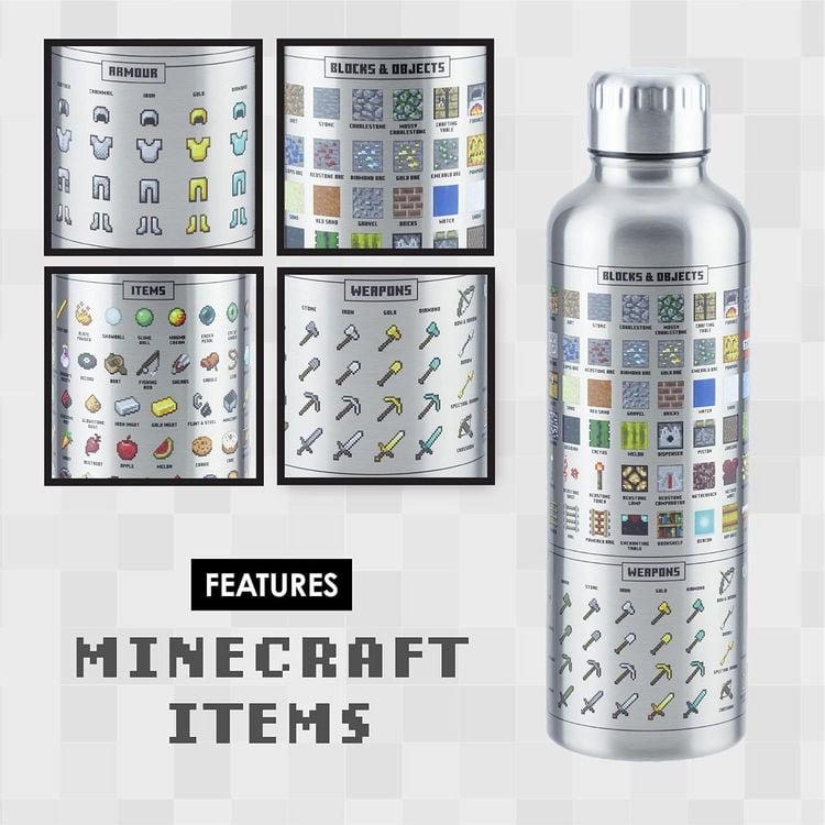 Produktbild: Minecraft Metall Wasserflasche