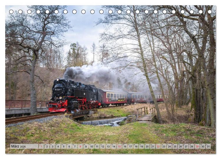 Produktbild: Volldampf durch den Harz (Tischkalender 2026 DIN A5 quer), CALVENDO Monatskalender