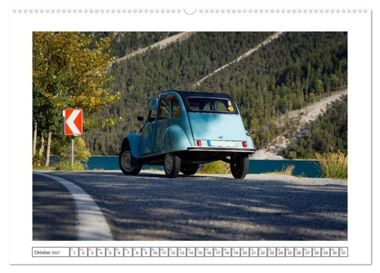 Produktbild: 2CV Pauline (hochwertiger Premium Wandkalender 2027 DIN A2 quer), Kunstdruck in Hochglanz