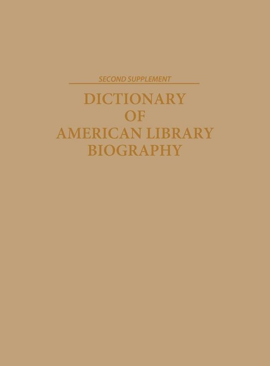 Produktbild: Dictionary of American Library Biography