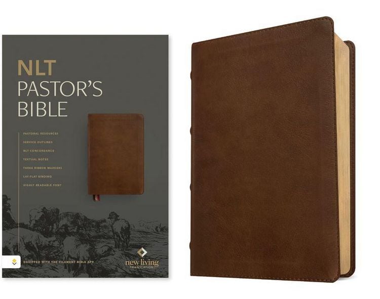 Produktbild: NLT Pastor's Bible, Filament Enabled (LeatherLike, Brown, Red Letter)
