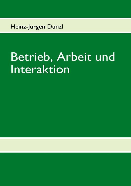 Produktbild: Betrieb, Arbeit und Interaktion