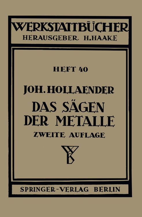 Produktbild: Das S&auml;gen der Metalle