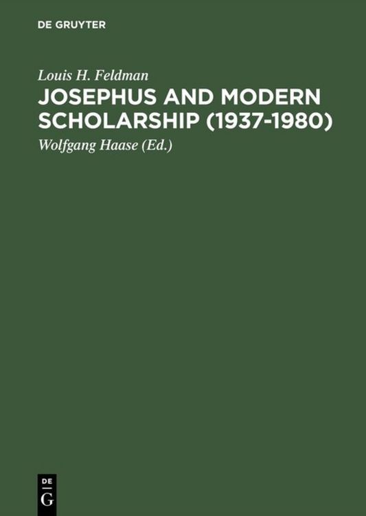 Produktbild: Josephus and Modern Scholarship (1937&ndash;1980)