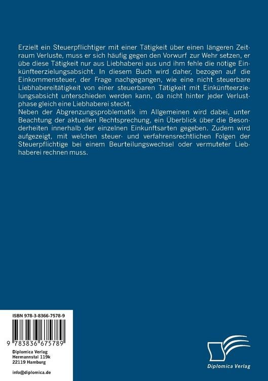 Produktbild: Eink&uuml;nfteerzielung und Liebhaberei im Einkommensteuerrecht