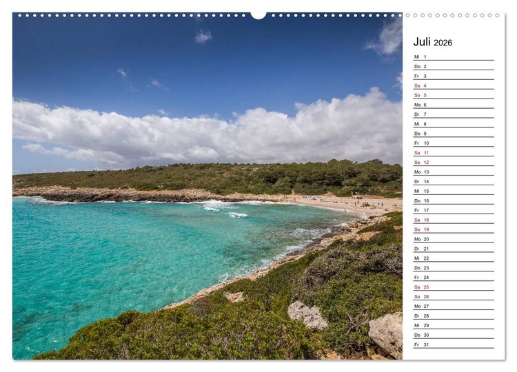Produktbild: Mallorca - Str&auml;nde im S&uuml;dosten (Wandkalender 2026 DIN A2 quer), CALVENDO Monatskalender