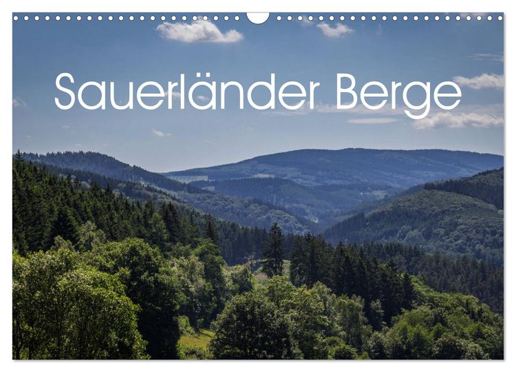 Produktbild: Sauerl&auml;nder Berge (Wandkalender 2026 DIN A3 quer), CALVENDO Monatskalender