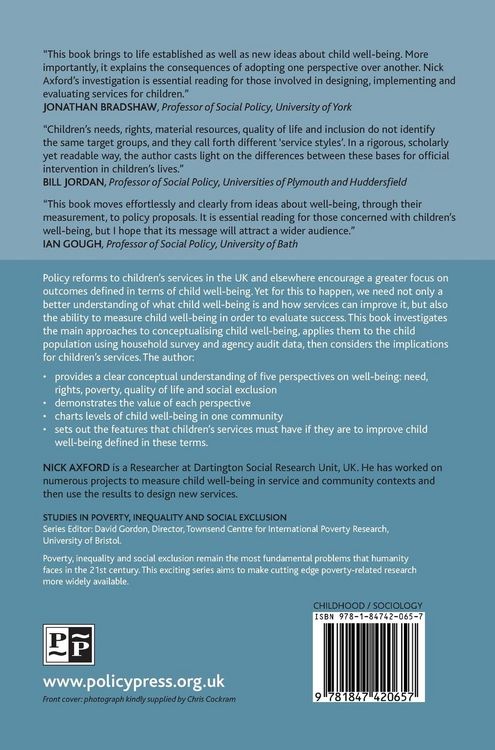 Produktbild: Exploring concepts of child well-being