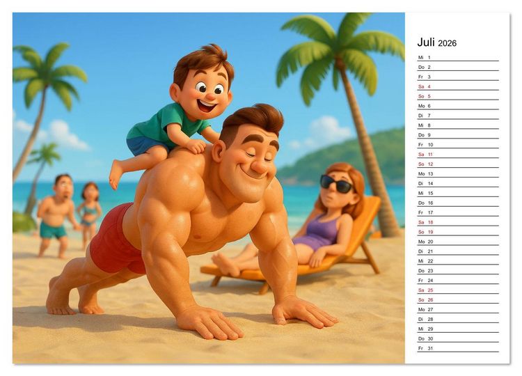 Produktbild: Bodybuilding Planer (Wandkalender 2026 DIN A3 quer), CALVENDO Monatskalender