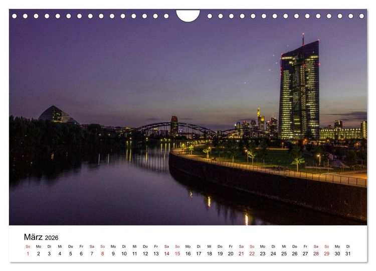Produktbild: Frankfurt am Main bei Tag und Nacht (Wandkalender 2026 DIN A4 quer), CALVENDO Monatskalender