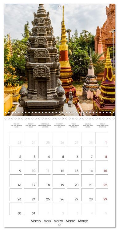 Produktbild: Siem Reap City of Temples Cambodia (Wall Calendar 2026 12 &times; 12 Inch) CALVENDO 12 Month Wall Calendar