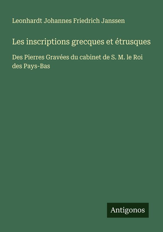 Produktbild: Les inscriptions grecques et &eacute;trusques