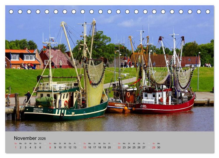 Produktbild: Ostfriesland an der Nordseek&uuml;ste (Tischkalender 2026 DIN A5 quer), CALVENDO Monatskalender