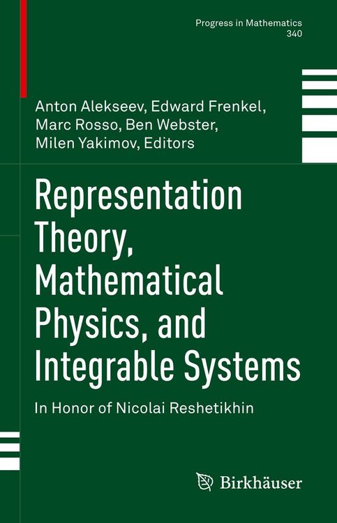 Produktbild: Representation Theory, Mathematical Physics, and Integrable Systems
