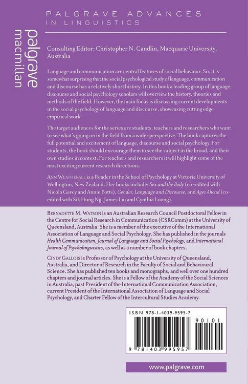 Produktbild: Language, Discourse and Social Psychology